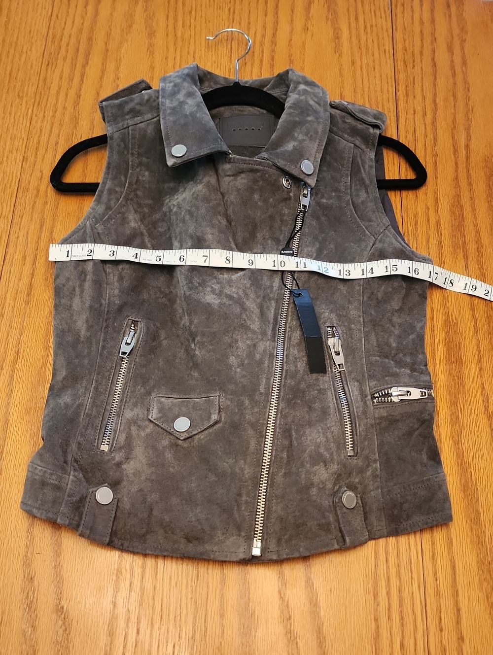 Blank NYC Suede Moto Vest - Charcoal Gray - Picture 8 of 16